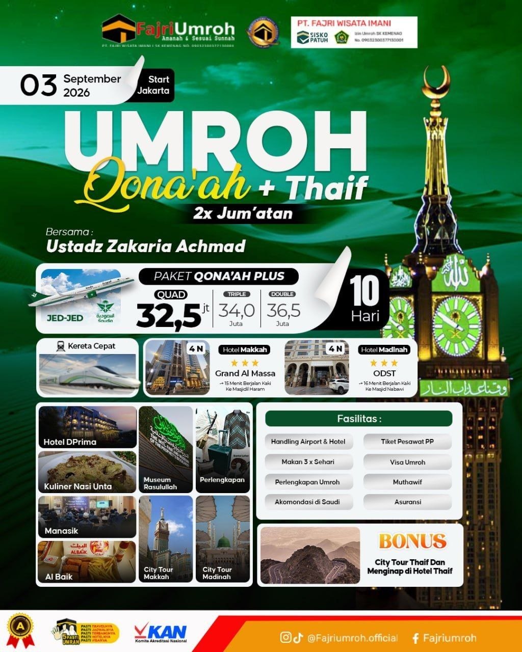 Umroh Qana'ah + Thaif